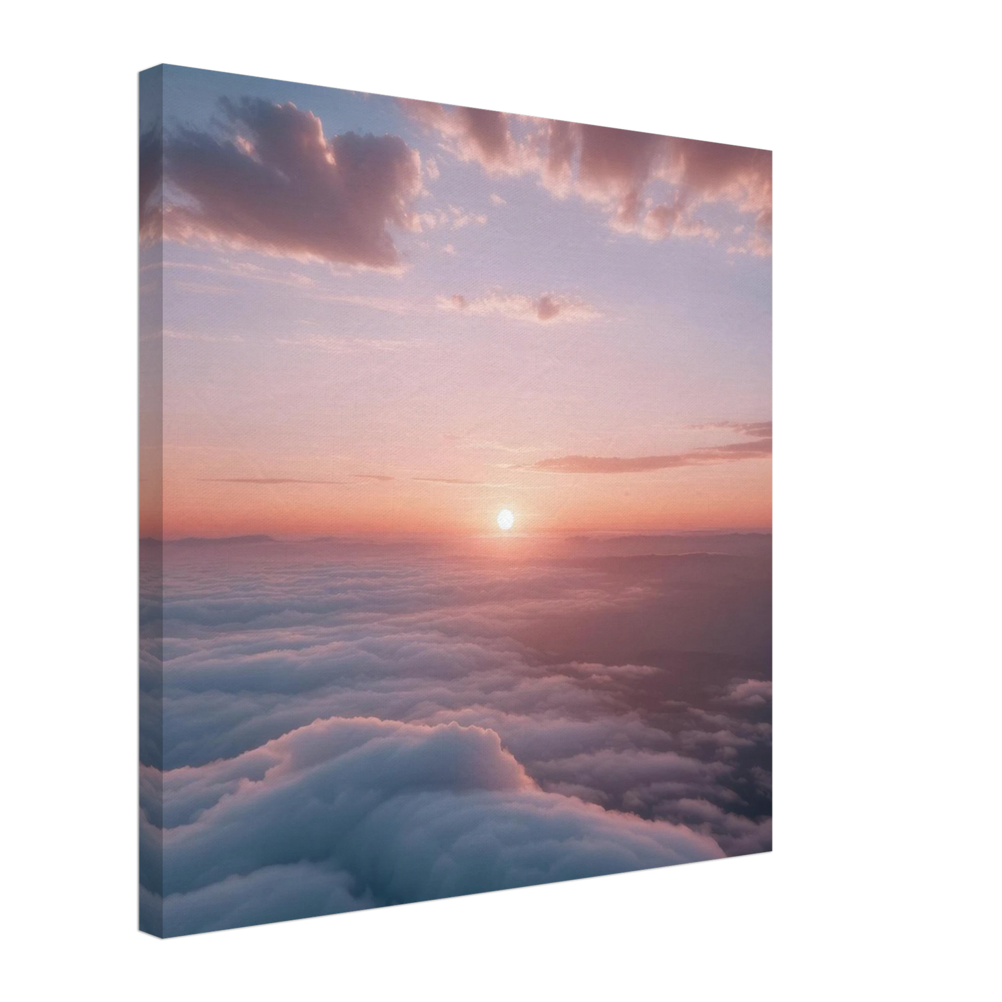 Wandbild sonnenaufgang ueber den wolken ein traumhaftes wandbild in sanften pastelltoenen