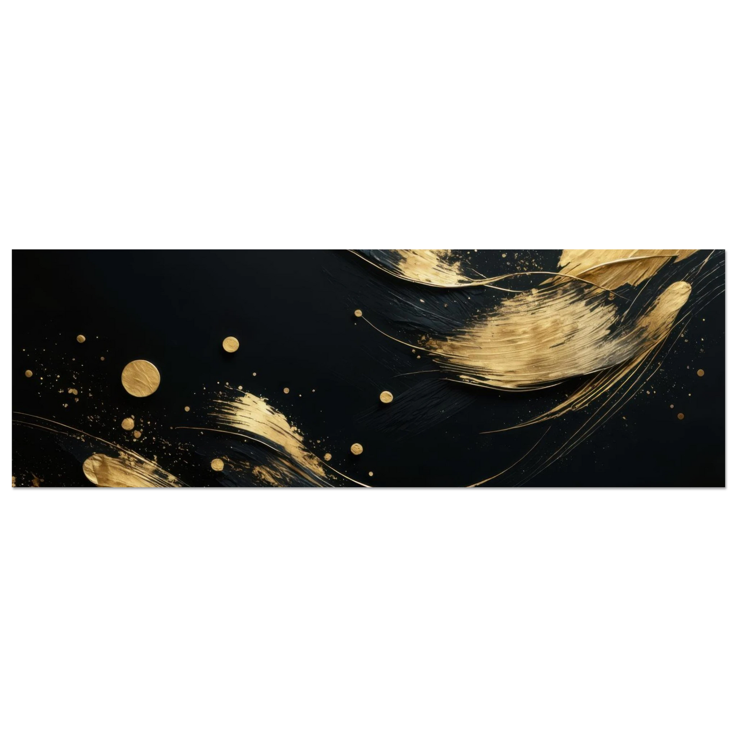 Wandbild goldene abstraktion auf schwarz ein hauch von luxus fuer ihr zuhause in vielen groessen