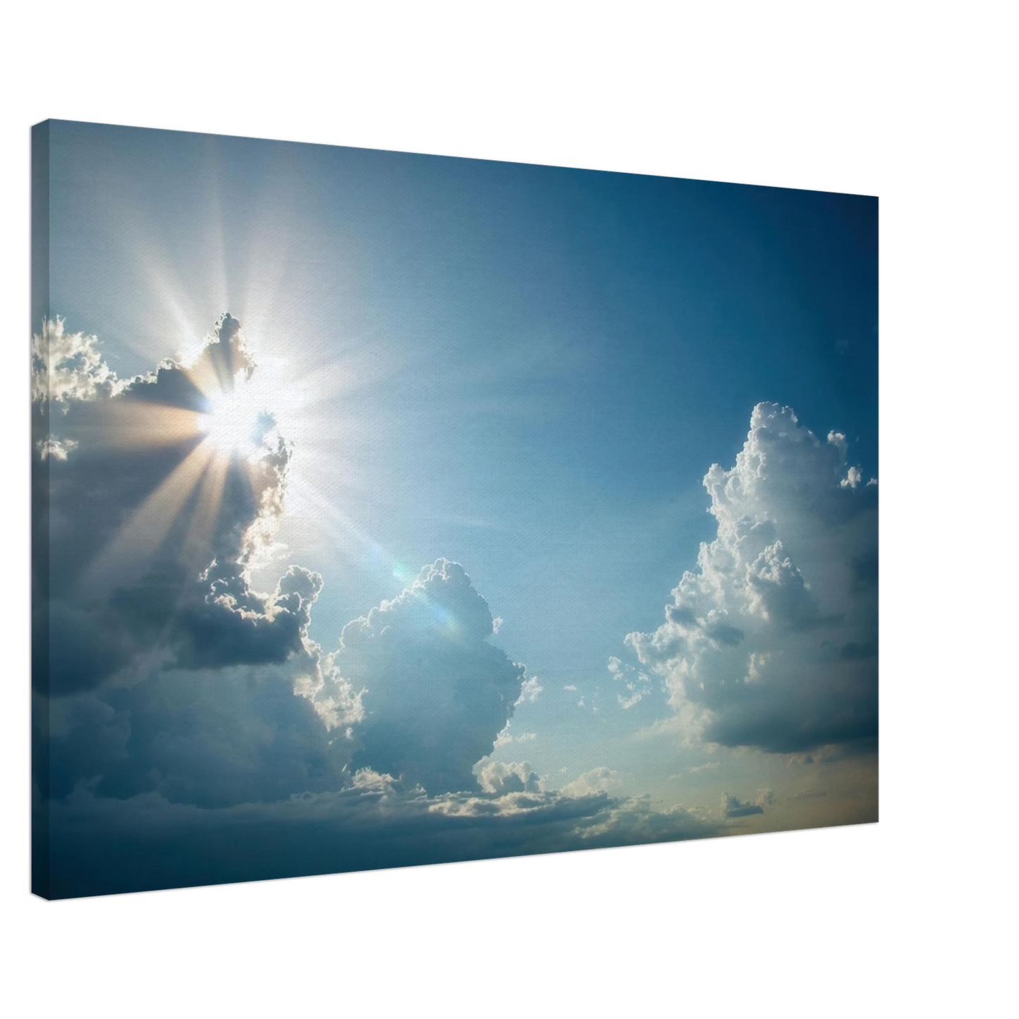 Wandbild sonnenstrahlen durch wolken atmosphaerische himmelskunst in verschiedenen groessen