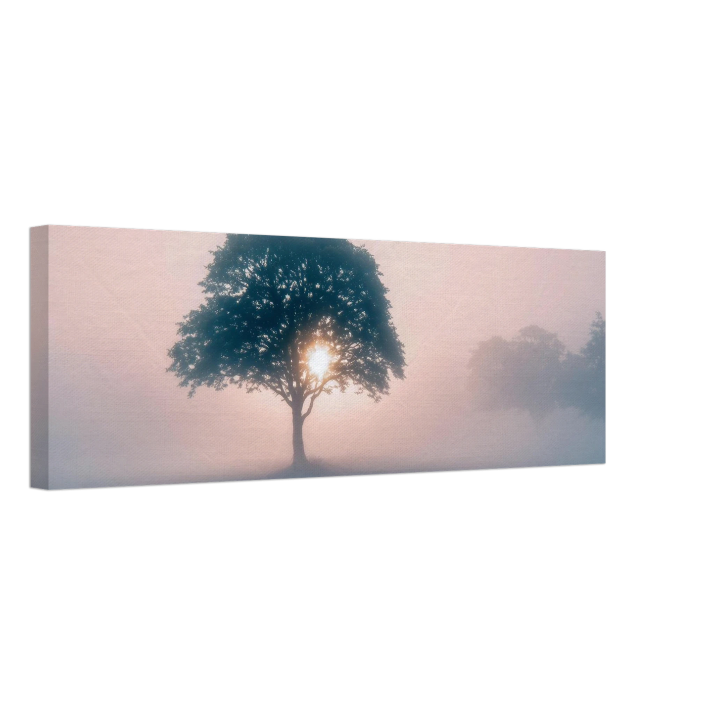 Wandbild mystischer morgendaemmerung baum traumhaftes landschaftsbild fuer ihre wohlfuehloase