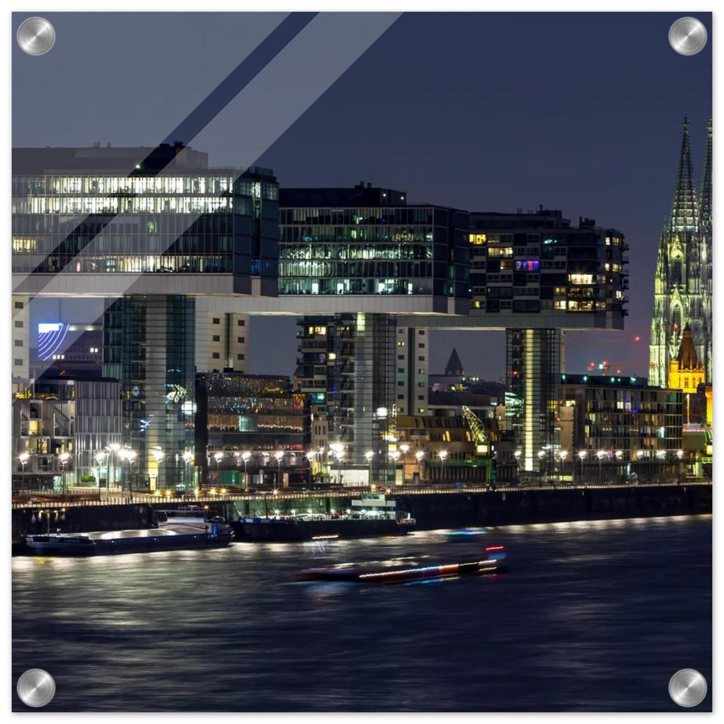 Wandbild koelner skyline bei nacht modernes stadtbild fuer ihr zuhause in vielen groessen