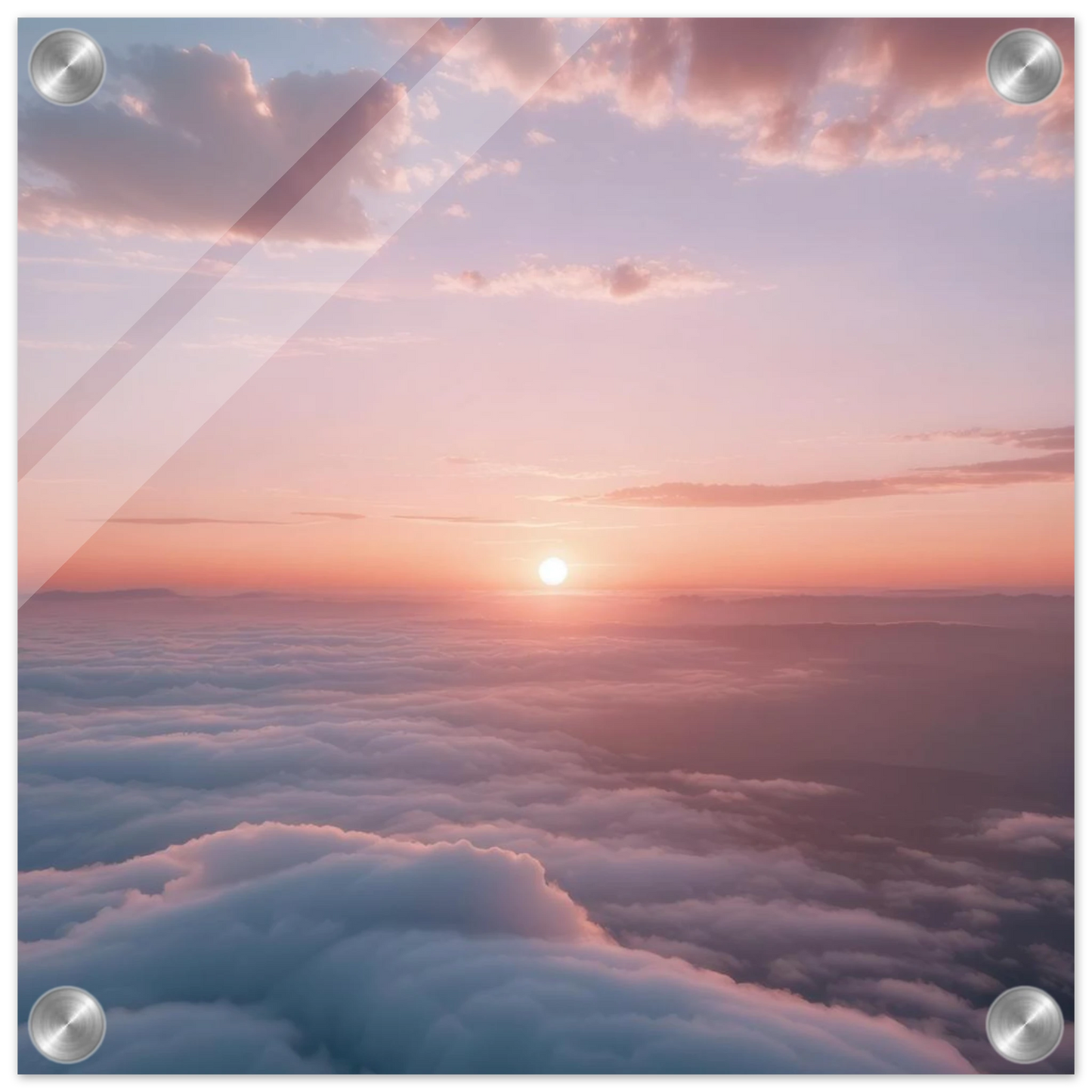Wandbild sonnenaufgang ueber den wolken ein traumhaftes wandbild in sanften pastelltoenen