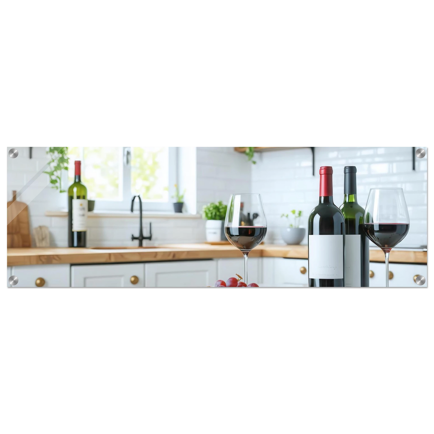 Wandbild wein trauben elegantes kuechenambiente fuer ihr zuhause
