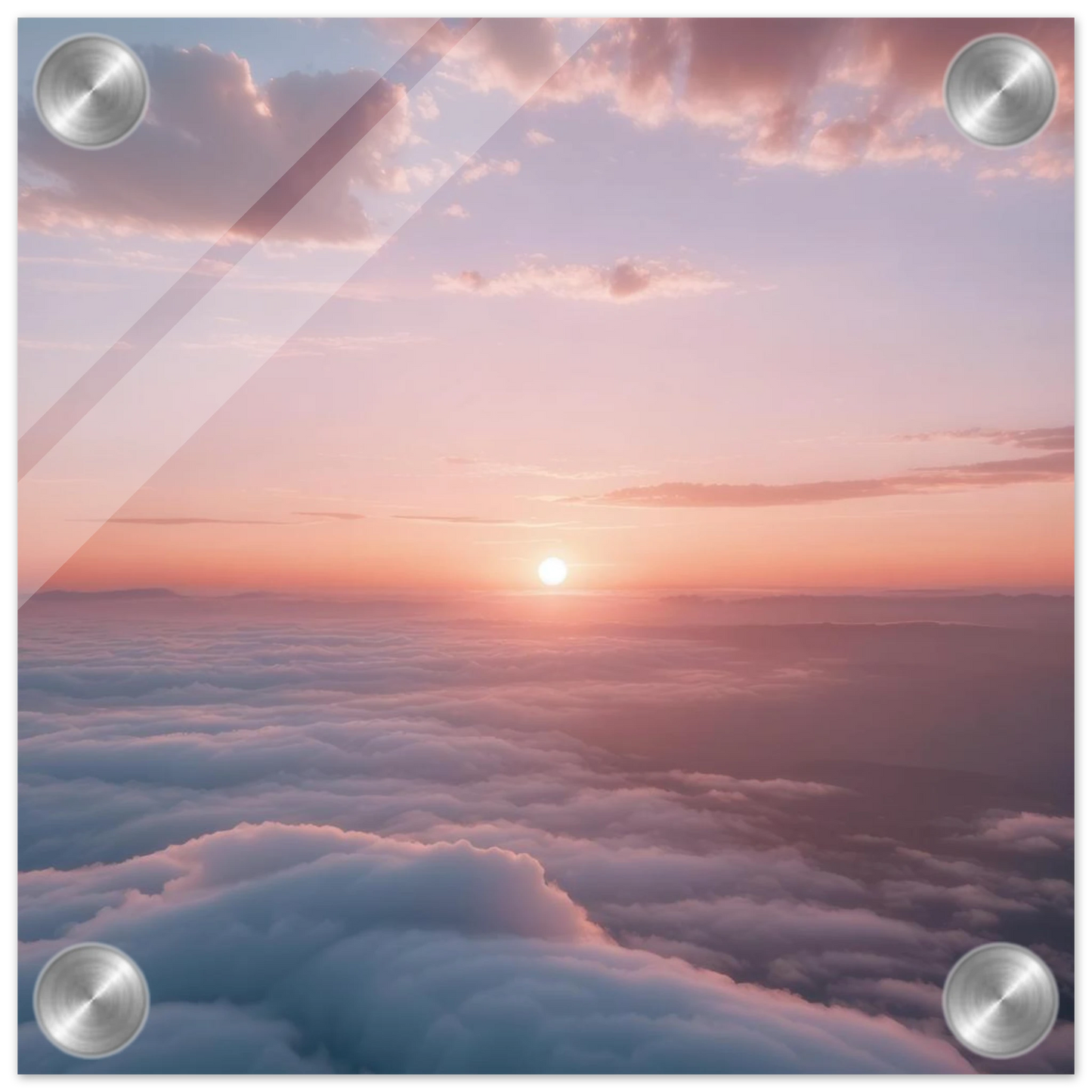 Wandbild sonnenaufgang ueber den wolken ein traumhaftes wandbild in sanften pastelltoenen