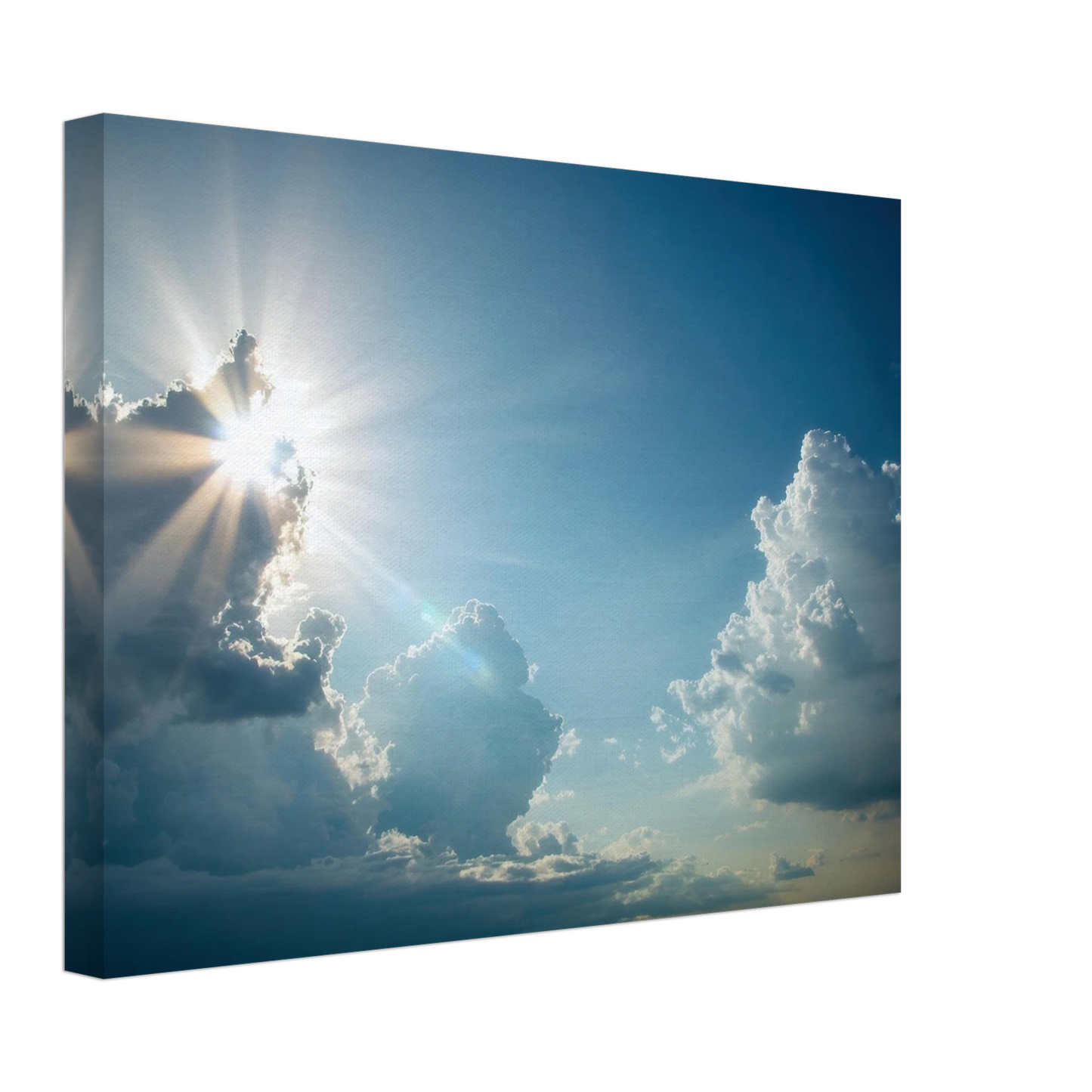 Wandbild sonnenstrahlen durch wolken atmosphaerische himmelskunst in verschiedenen groessen