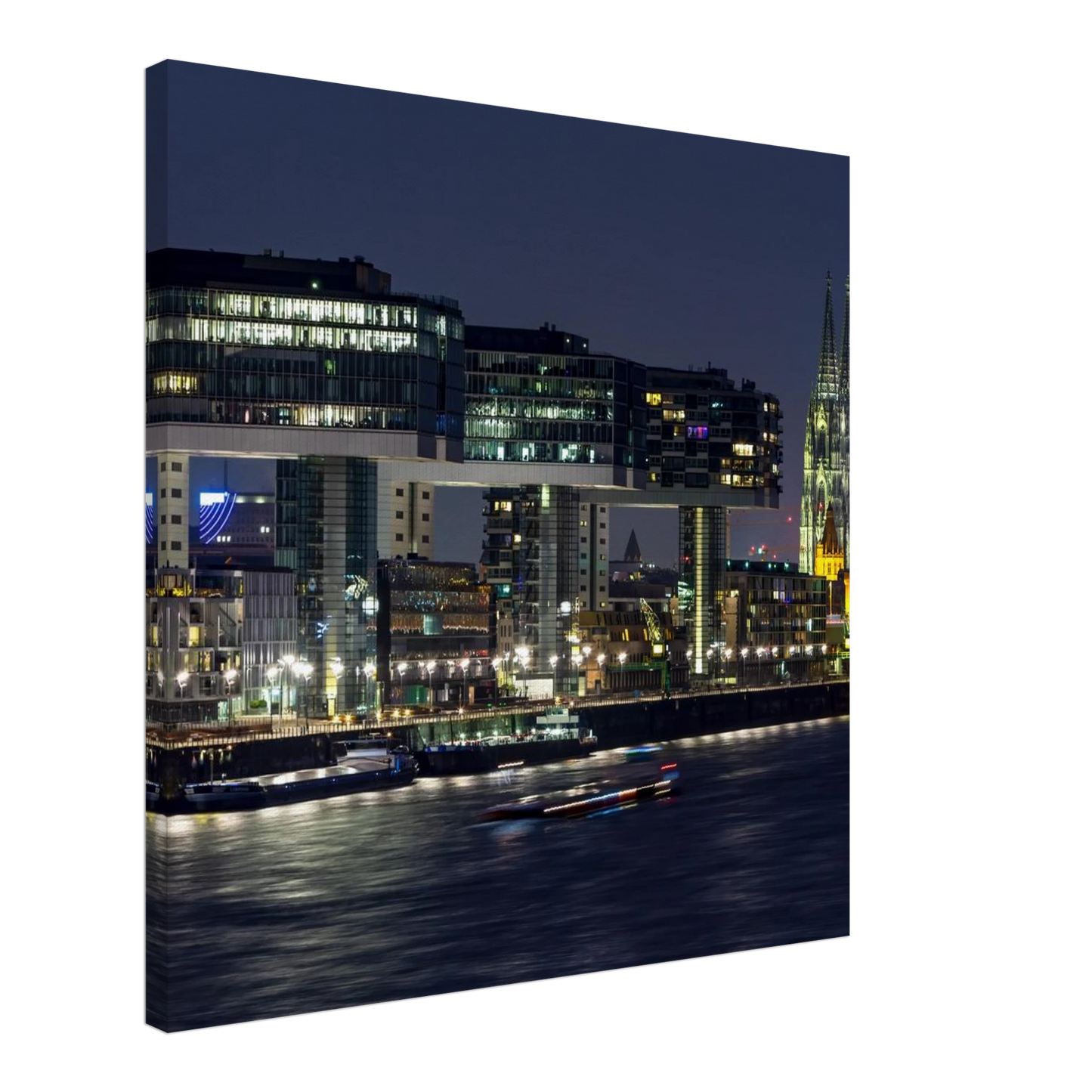 Wandbild koelner skyline bei nacht modernes stadtbild fuer ihr zuhause in vielen groessen