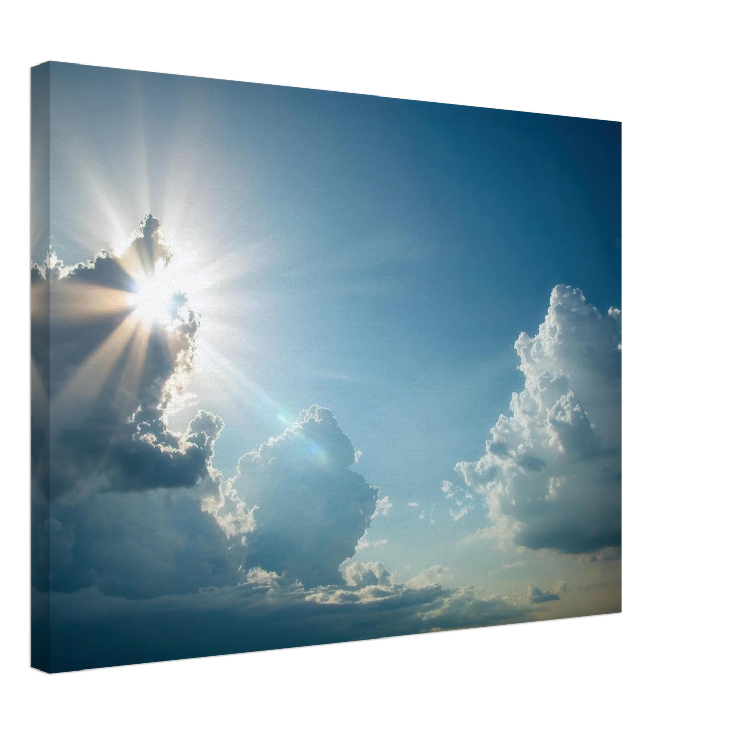 Wandbild sonnenstrahlen durch wolken atmosphaerische himmelskunst in verschiedenen groessen