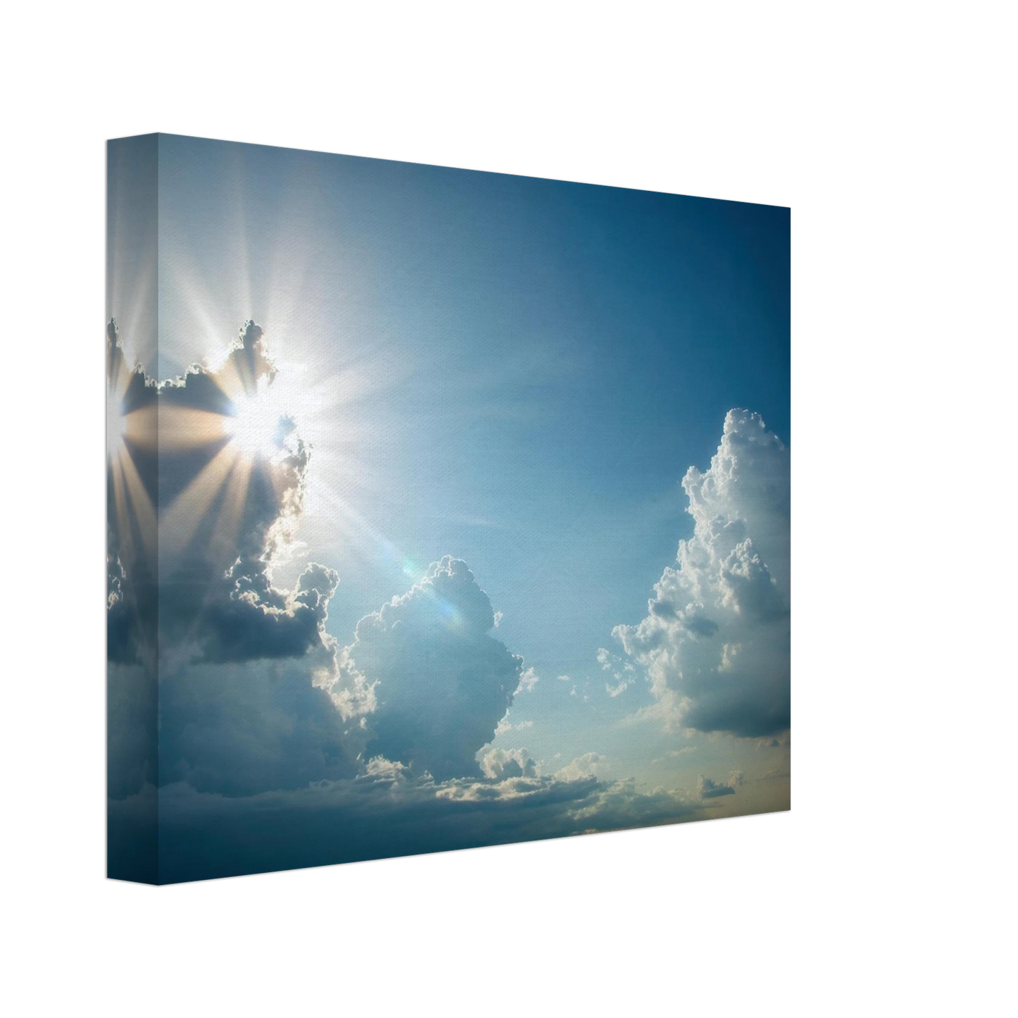 Wandbild sonnenstrahlen durch wolken atmosphaerische himmelskunst in verschiedenen groessen
