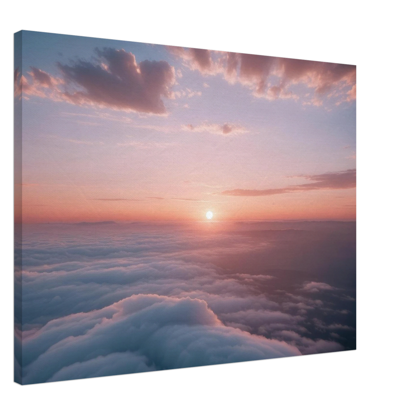 Wandbild sonnenaufgang ueber den wolken ein traumhaftes wandbild in sanften pastelltoenen