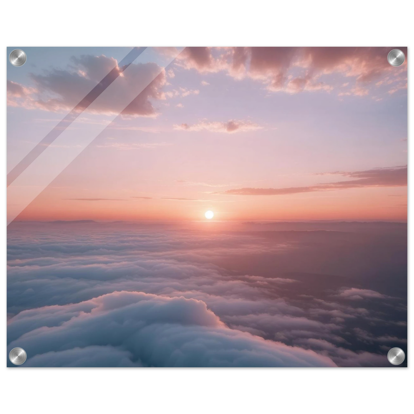 Wandbild sonnenaufgang ueber den wolken ein traumhaftes wandbild in sanften pastelltoenen