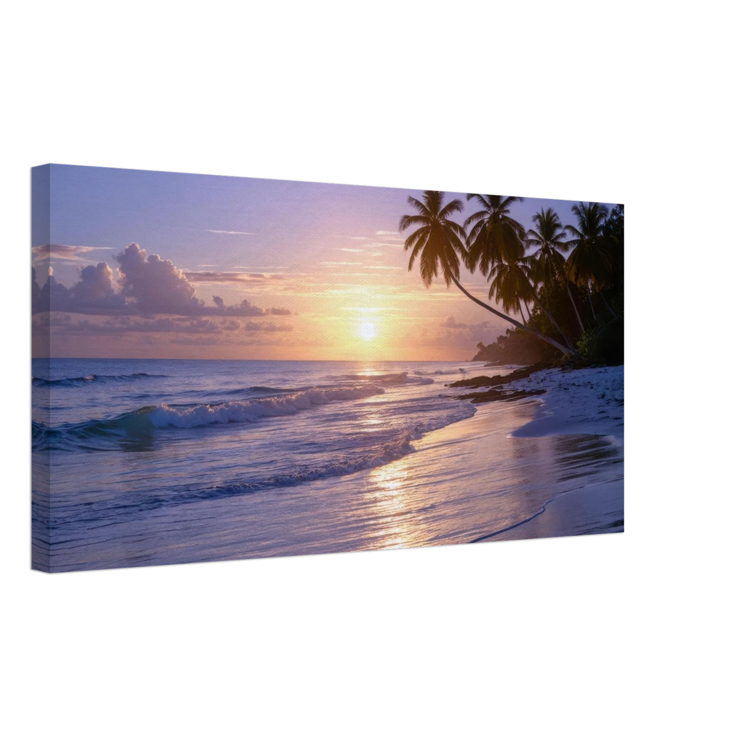 Wandbild karibischer traumstrand magischer sonnenuntergang