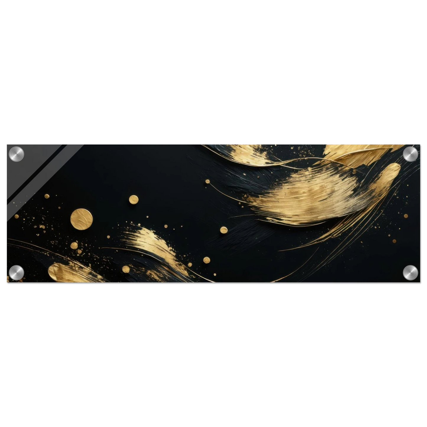 Wandbild goldene abstraktion auf schwarz ein hauch von luxus fuer ihr zuhause in vielen groessen