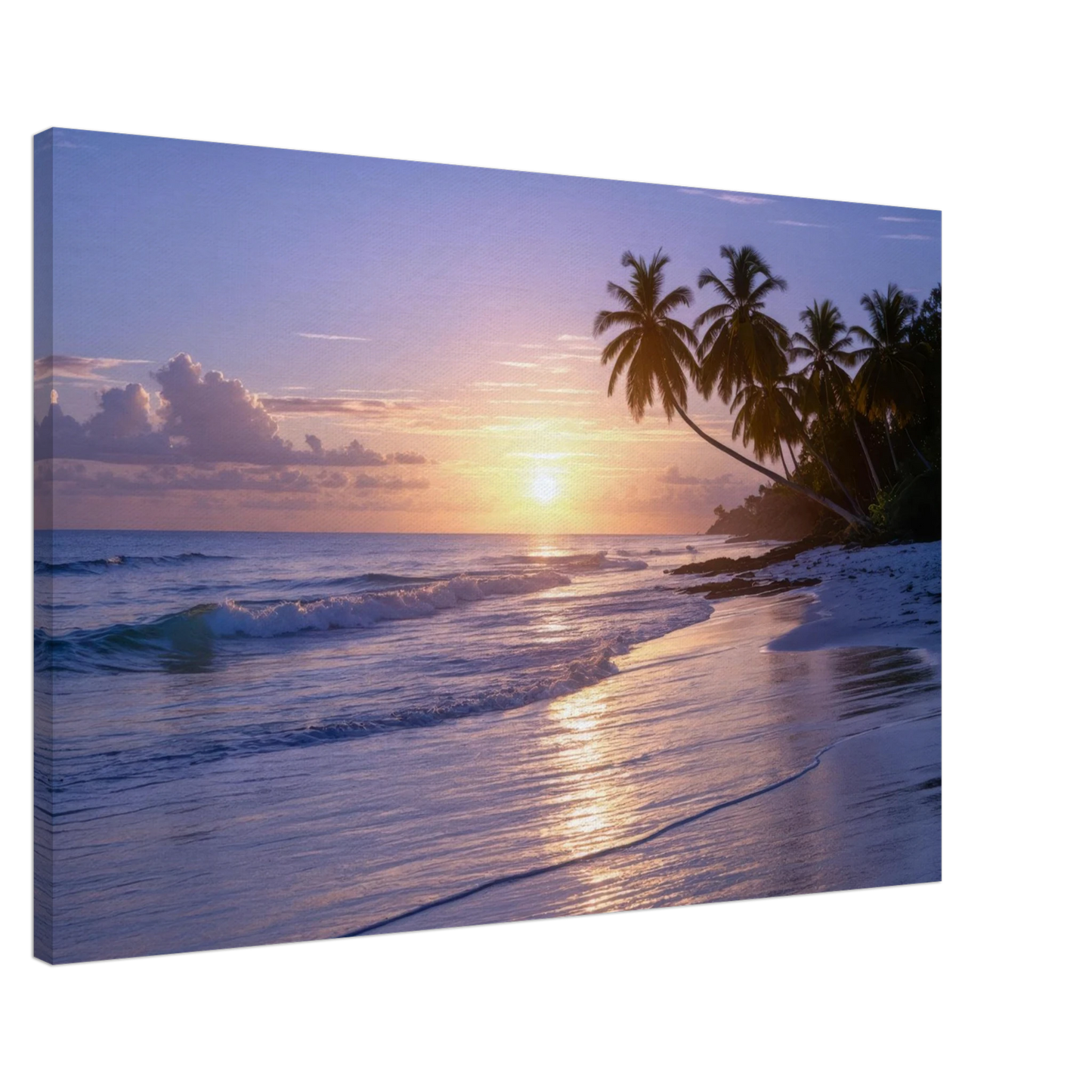 Wandbild karibischer traumstrand magischer sonnenuntergang