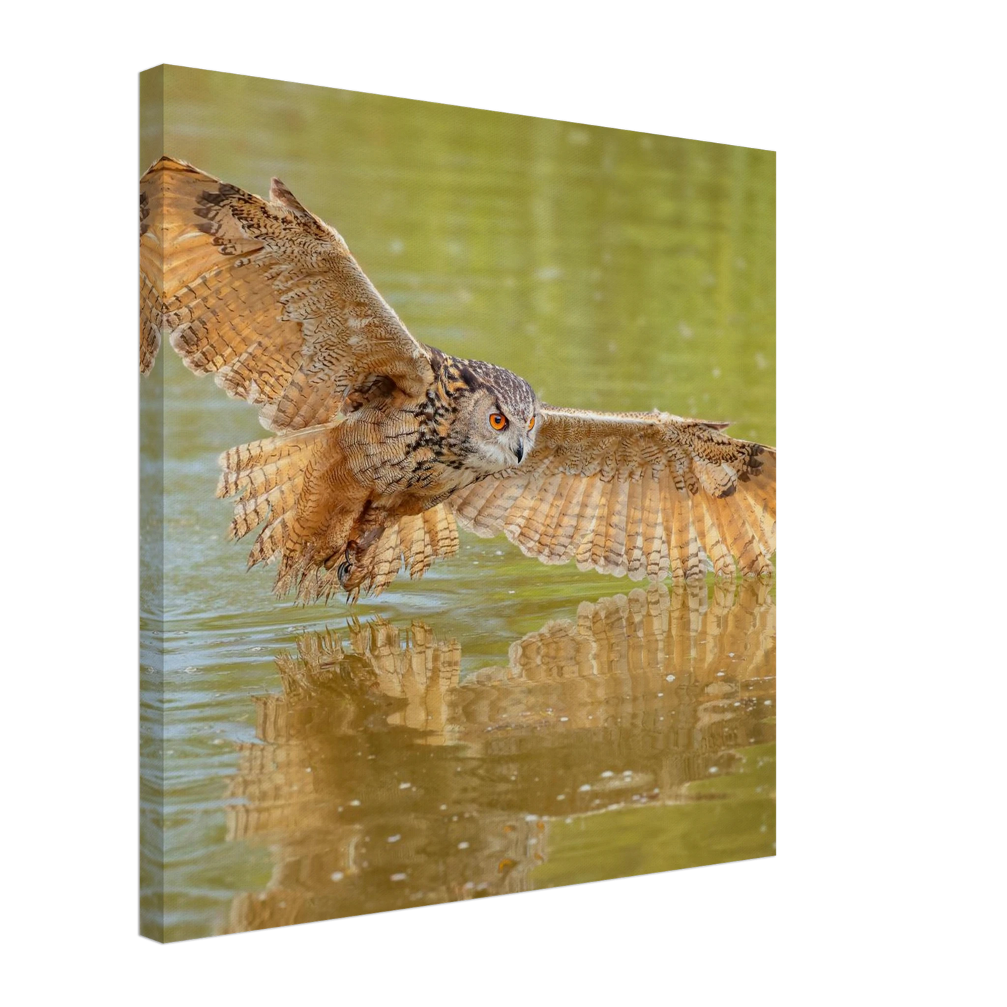 Wandbild majestaetischer uhu im jagdflug atemberaubende wildtierkunst in verschiedenen groessen