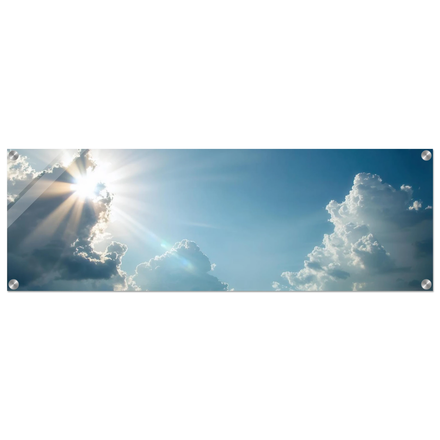 Wandbild sonnenstrahlen durch wolken atmosphaerische himmelskunst in verschiedenen groessen