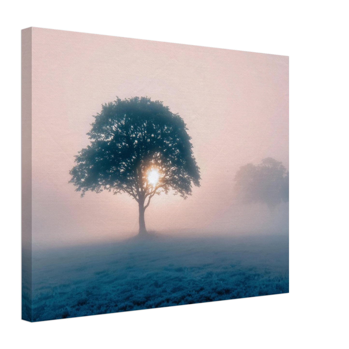 Wandbild mystischer morgendaemmerung baum traumhaftes landschaftsbild fuer ihre wohlfuehloase
