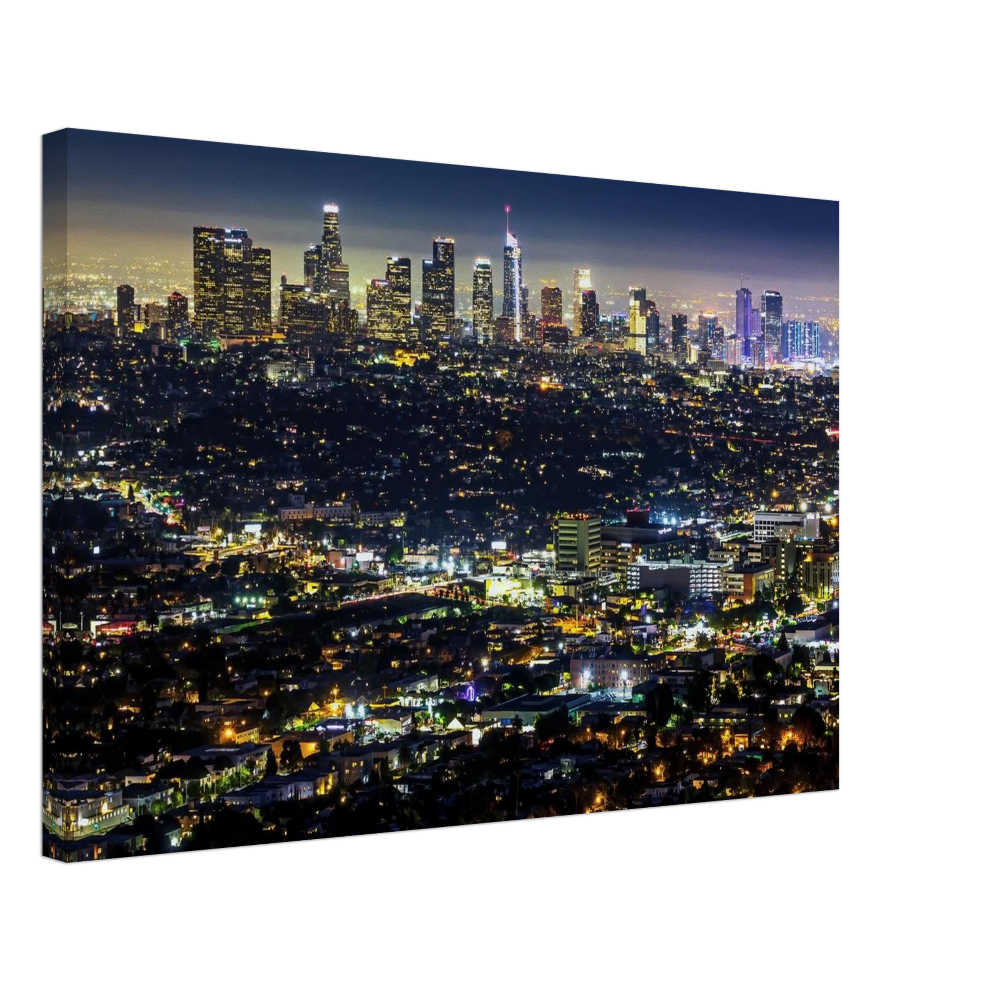 Wandbild los angeles lichtermeer majestaetische skyline bei nacht in ihrer wunschgroesse