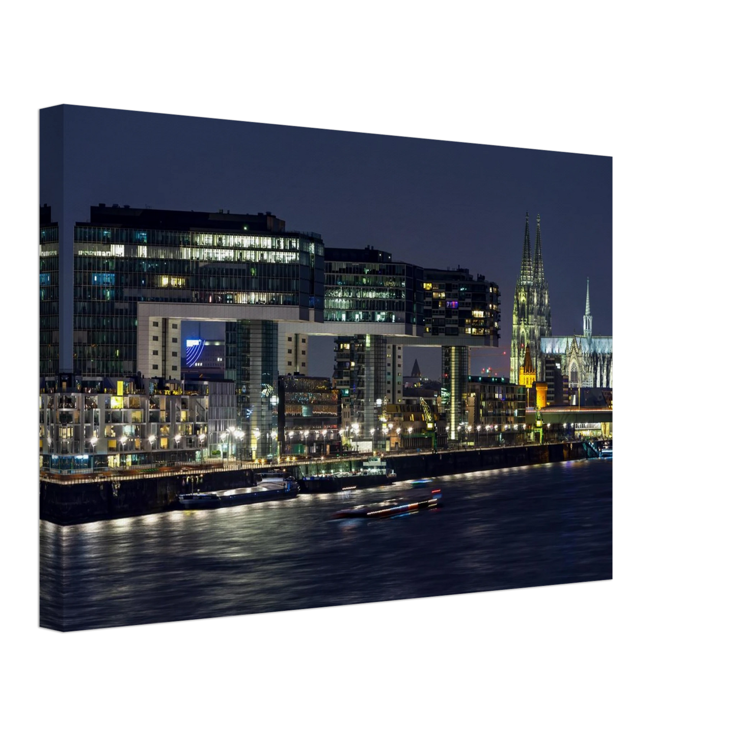 Wandbild koelner skyline bei nacht modernes stadtbild fuer ihr zuhause in vielen groessen