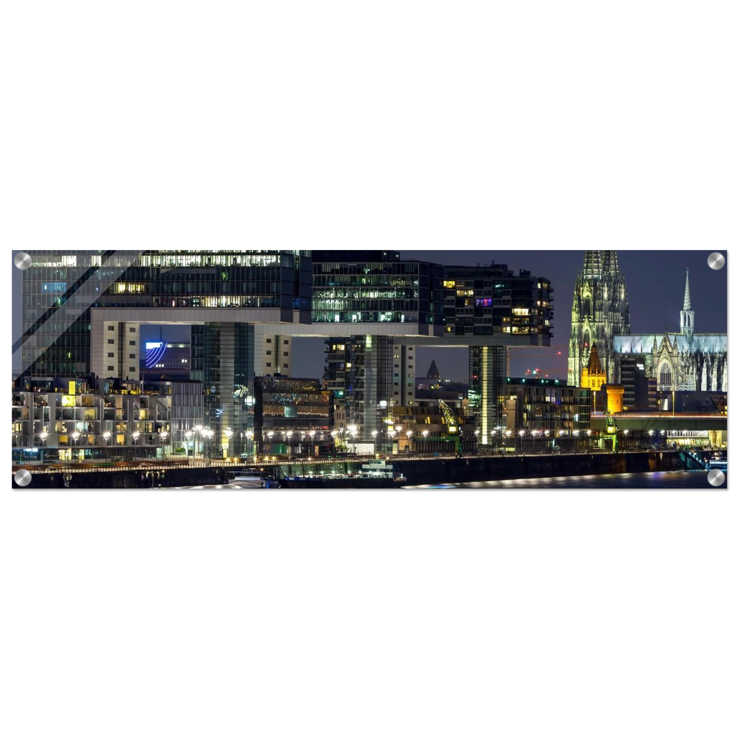 Wandbild koelner skyline bei nacht modernes stadtbild fuer ihr zuhause in vielen groessen