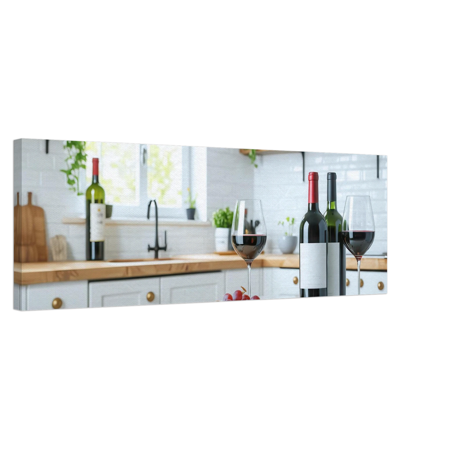 Wandbild wein trauben elegantes kuechenambiente fuer ihr zuhause