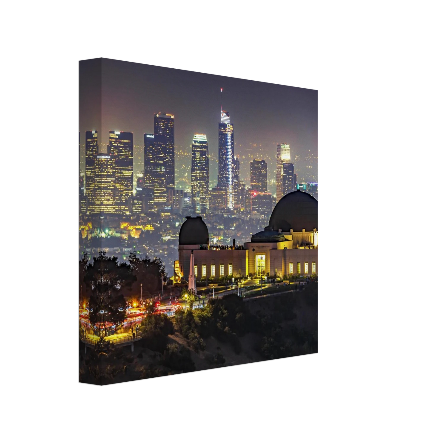 Wandbild los angeles nachthimmel griffith observatorium mit stadtpanorama erlebe das leuchten der stadt
