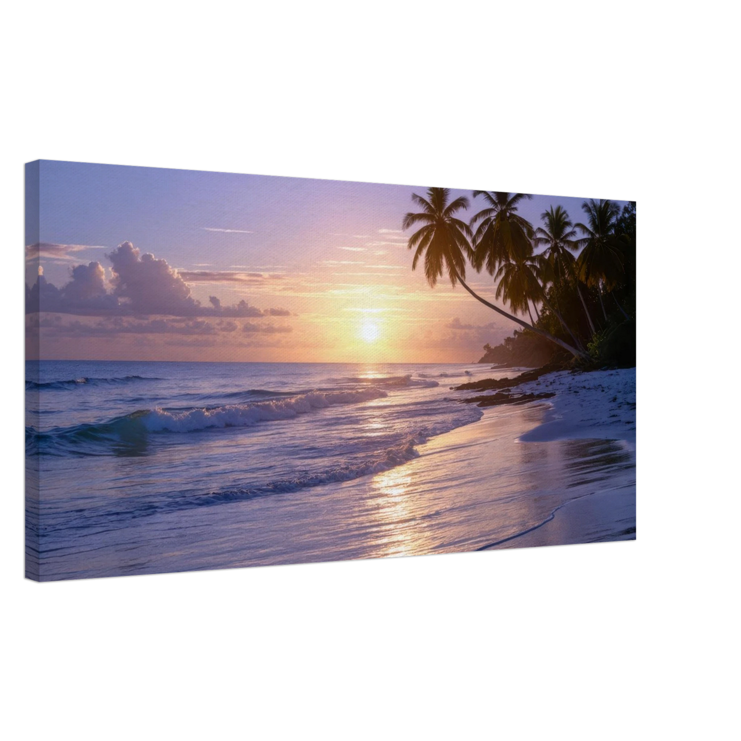 Wandbild karibischer traumstrand magischer sonnenuntergang