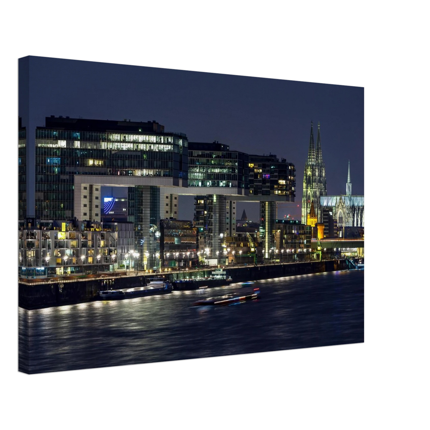 Wandbild koelner skyline bei nacht modernes stadtbild fuer ihr zuhause in vielen groessen