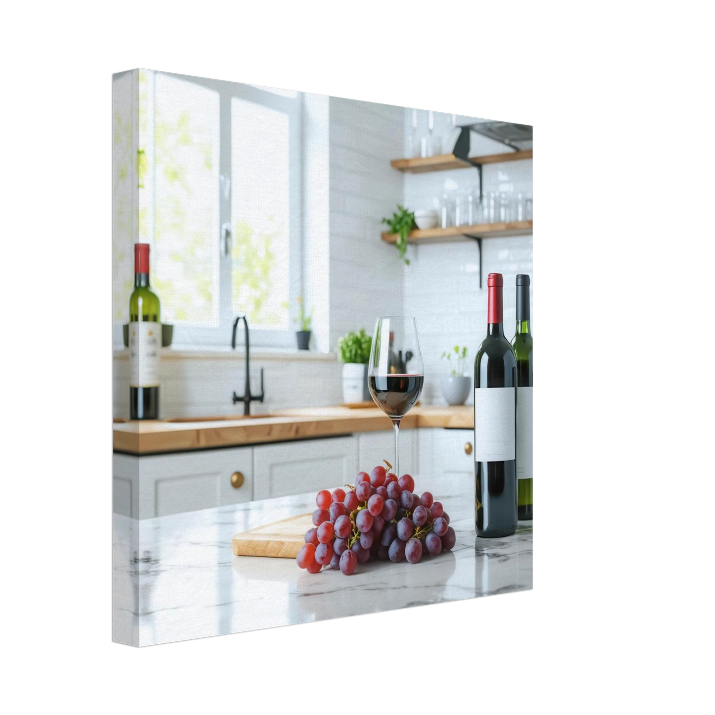 Wandbild wein trauben elegantes kuechenambiente fuer ihr zuhause