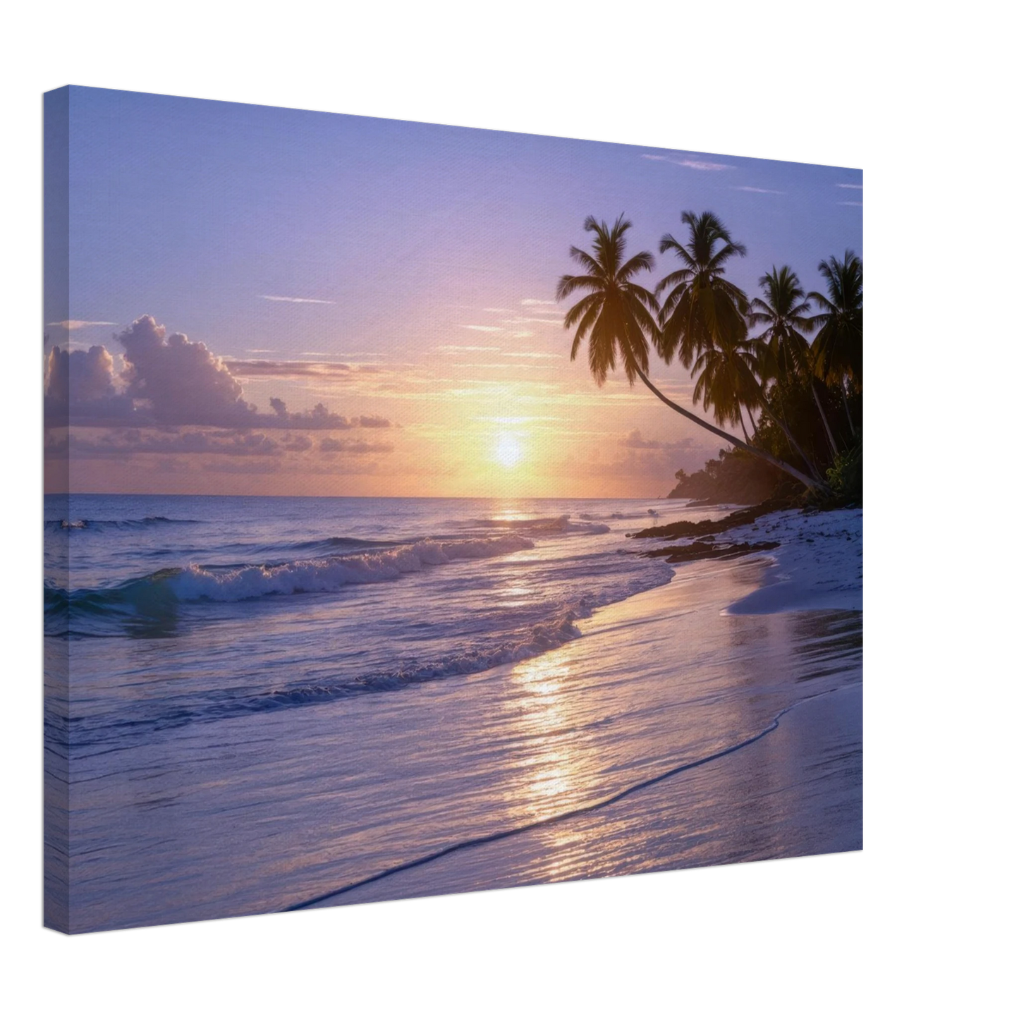 Wandbild karibischer traumstrand magischer sonnenuntergang