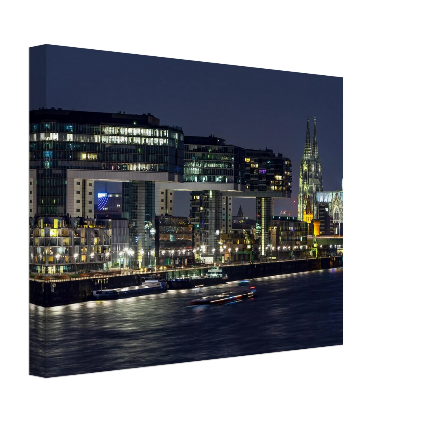 Wandbild koelner skyline bei nacht modernes stadtbild fuer ihr zuhause in vielen groessen