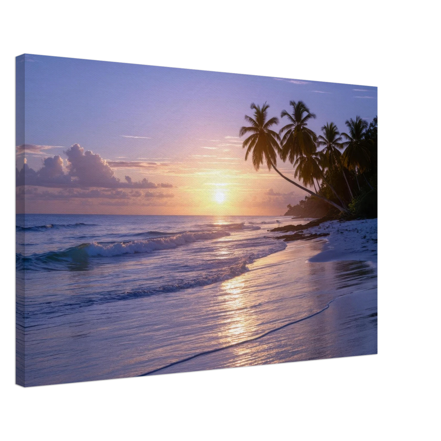 Wandbild karibischer traumstrand magischer sonnenuntergang