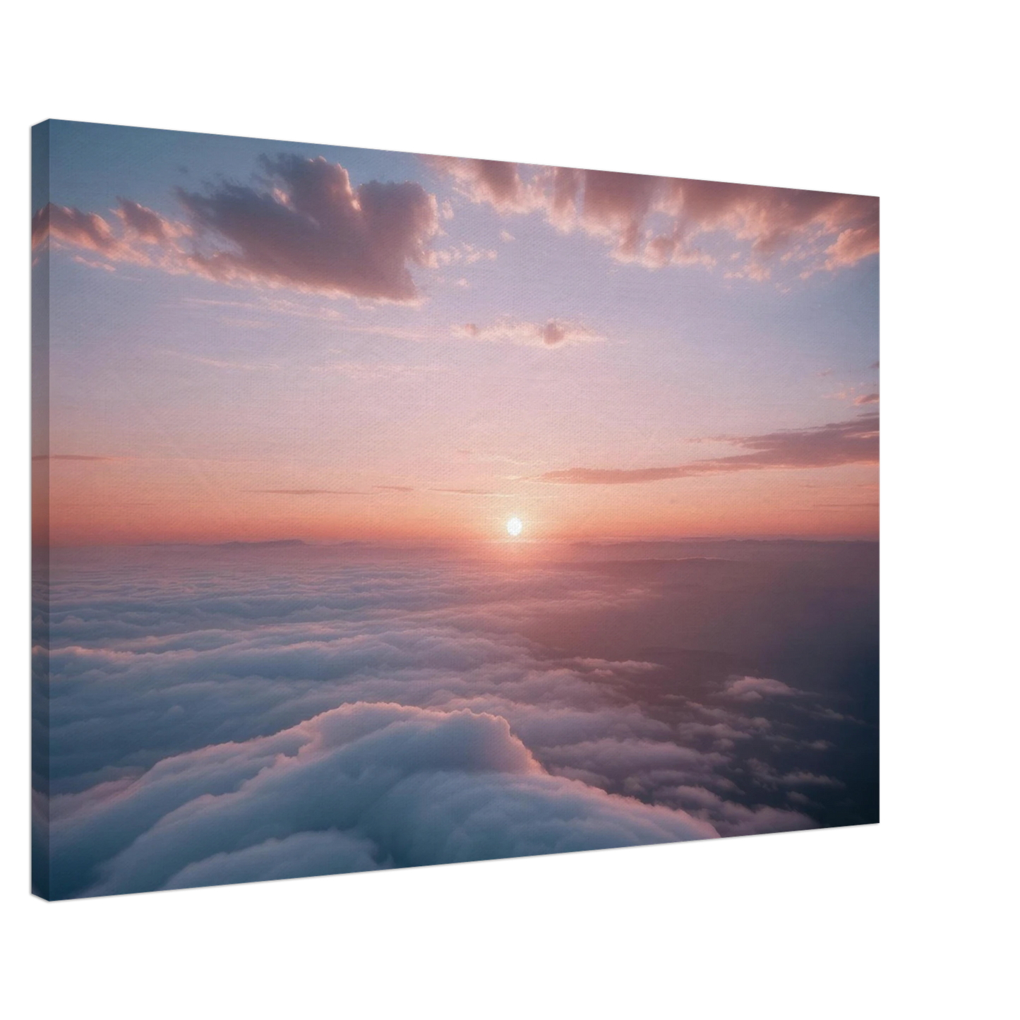 Wandbild sonnenaufgang ueber den wolken ein traumhaftes wandbild in sanften pastelltoenen