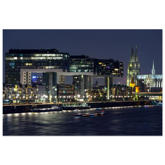 Wandbild koelner skyline bei nacht modernes stadtbild fuer ihr zuhause in vielen groessen