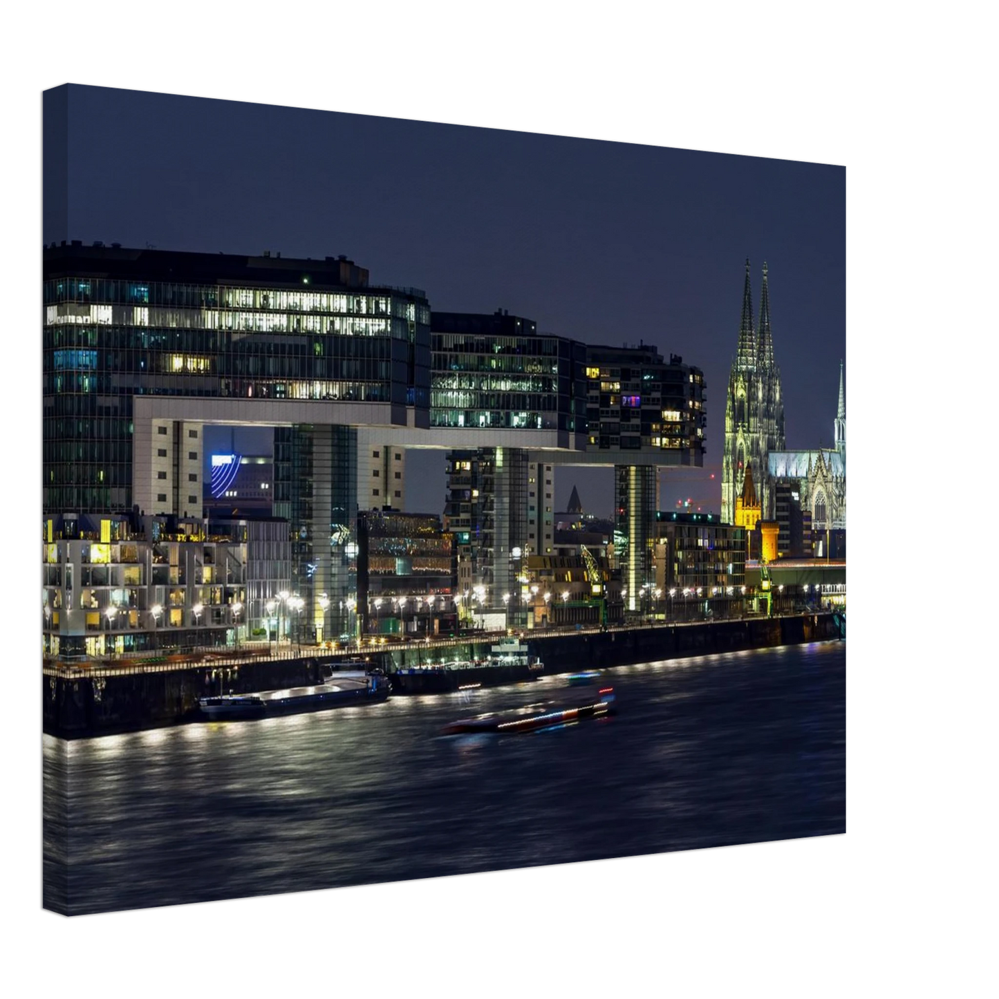 Wandbild koelner skyline bei nacht modernes stadtbild fuer ihr zuhause in vielen groessen