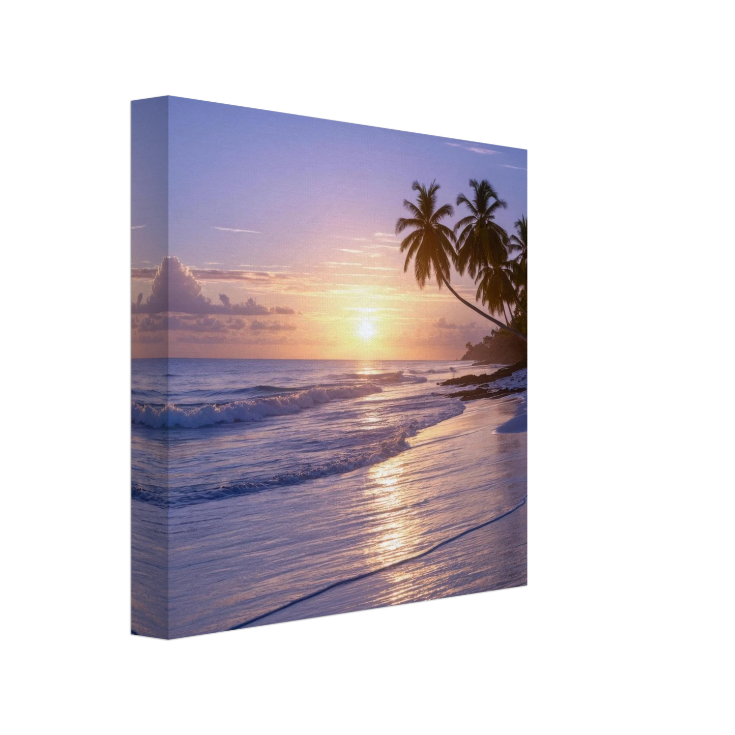 Wandbild karibischer traumstrand magischer sonnenuntergang
