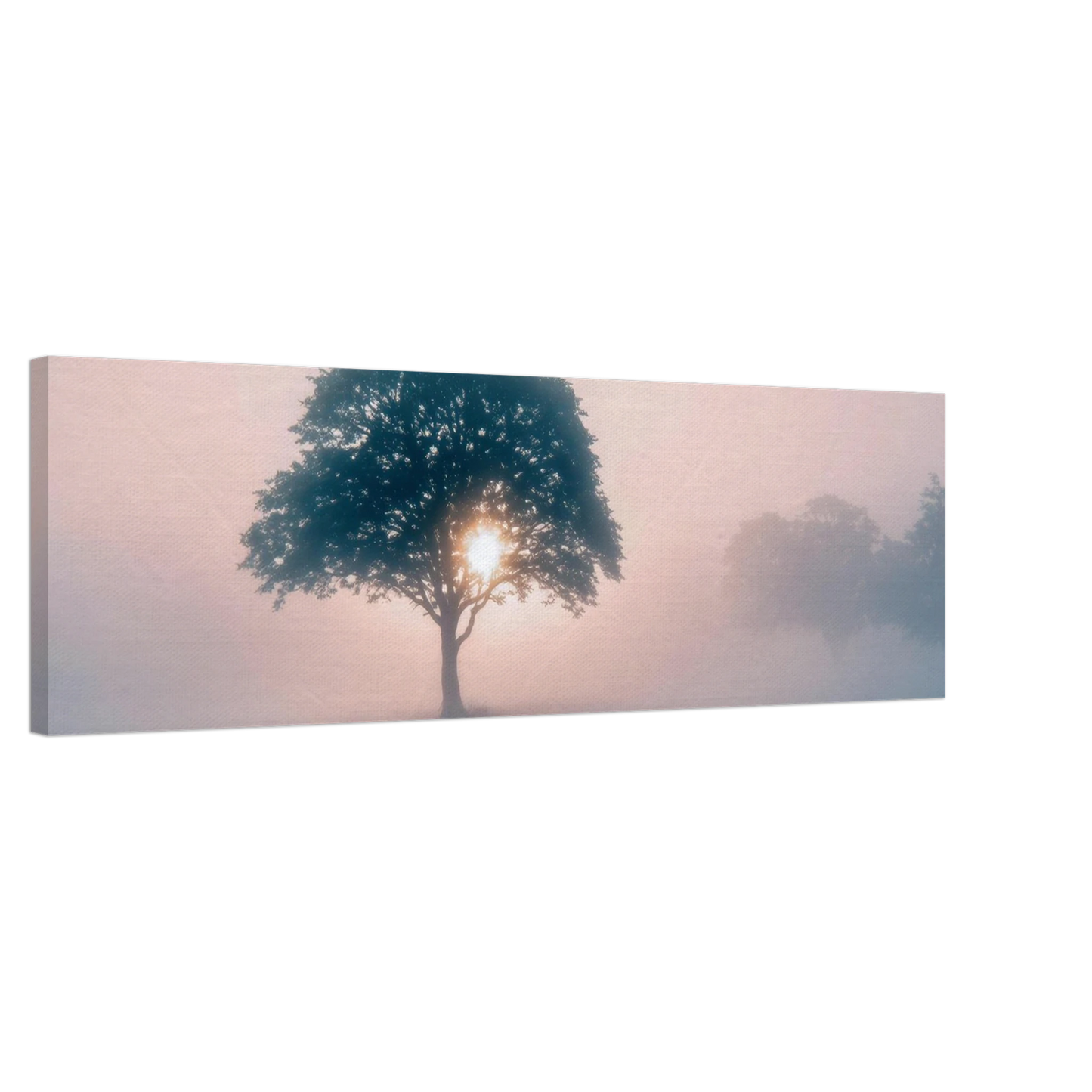 Wandbild mystischer morgendaemmerung baum traumhaftes landschaftsbild fuer ihre wohlfuehloase