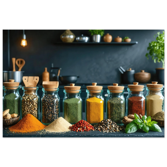 Wandbild gewuerze der welt aromatisches kunstwerk fuer ihre kueche