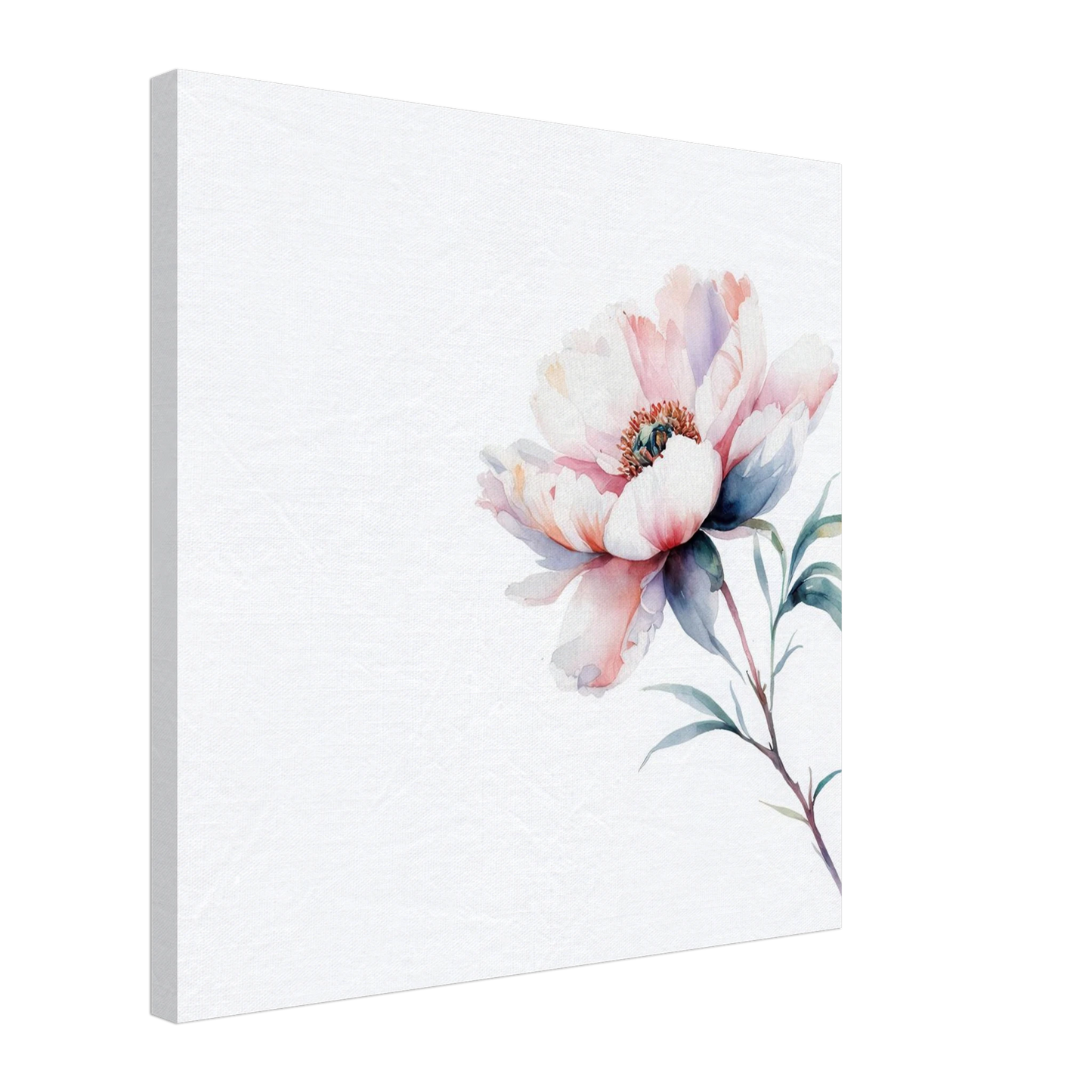 Wandbild zarte pfingstrose elegante aquarell kunst fuer ihr zuhause in wunschgroesse