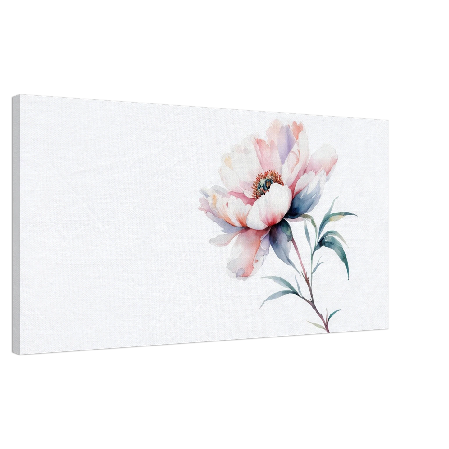 Wandbild zarte pfingstrose elegante aquarell kunst fuer ihr zuhause in wunschgroesse
