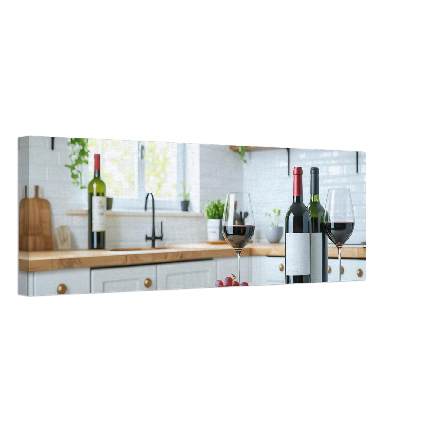 Wandbild wein trauben elegantes kuechenambiente fuer ihr zuhause
